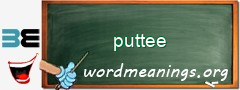 WordMeaning blackboard for puttee